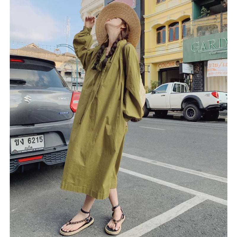 スキッパーボリュームワンピース