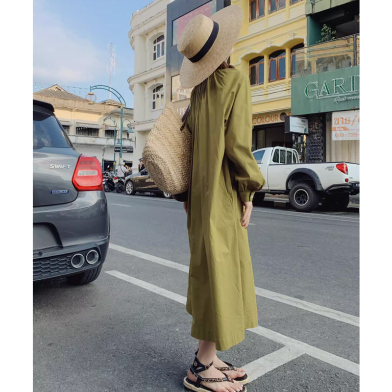 スキッパーボリュームワンピース