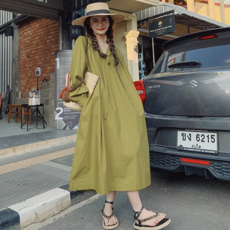 スキッパーボリュームワンピース