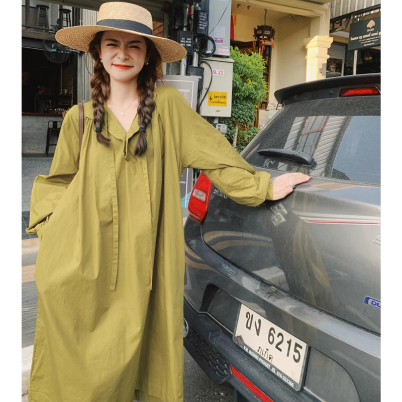 スキッパーボリュームワンピース