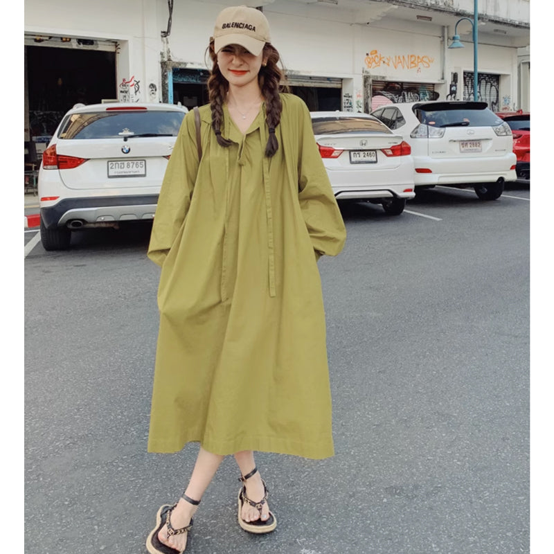 スキッパーボリュームワンピース