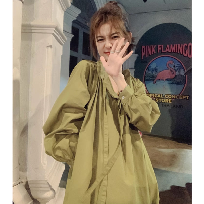 スキッパーボリュームワンピース