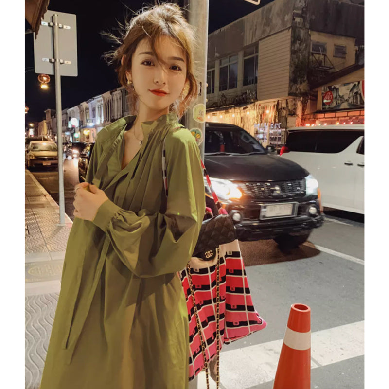 スキッパーボリュームワンピース