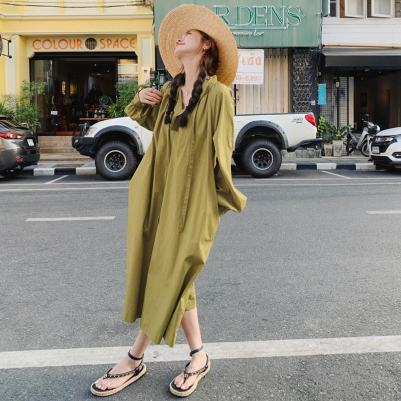 スキッパーボリュームワンピース