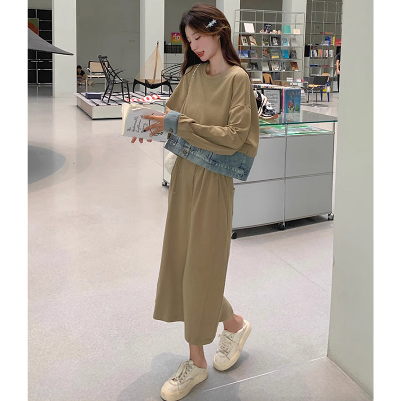 セットアップ風スウェットワンピース(2colors)