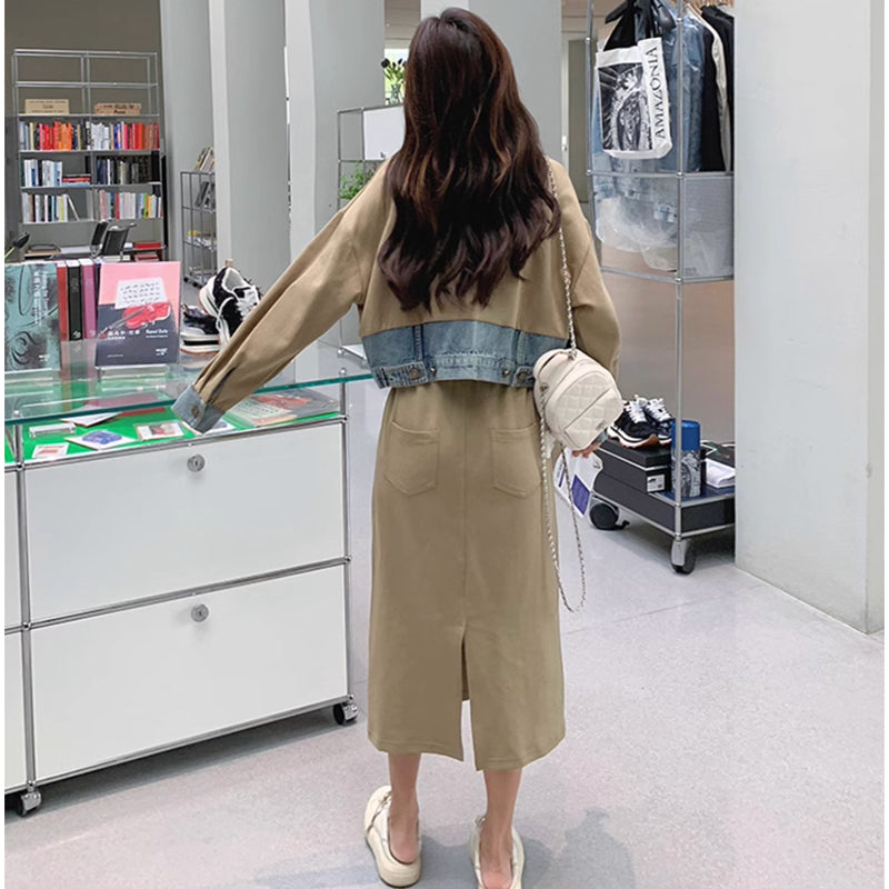 セットアップ風スウェットワンピース(2colors)