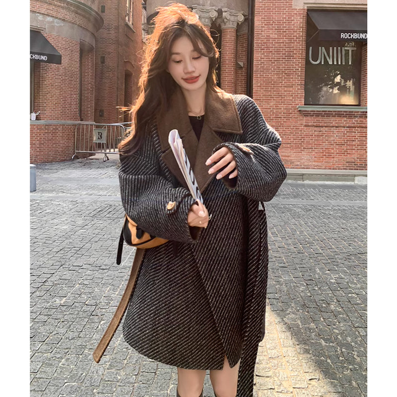 テーラードツートンコート