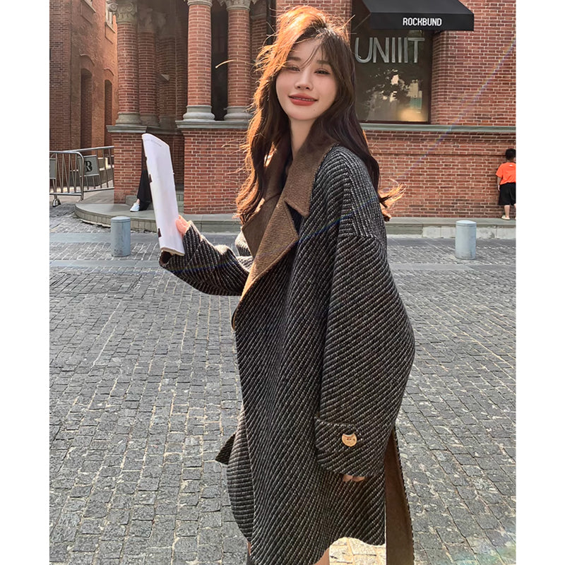 テーラードツートンコート