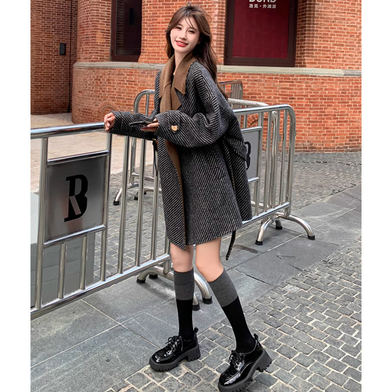 テーラードツートンコート