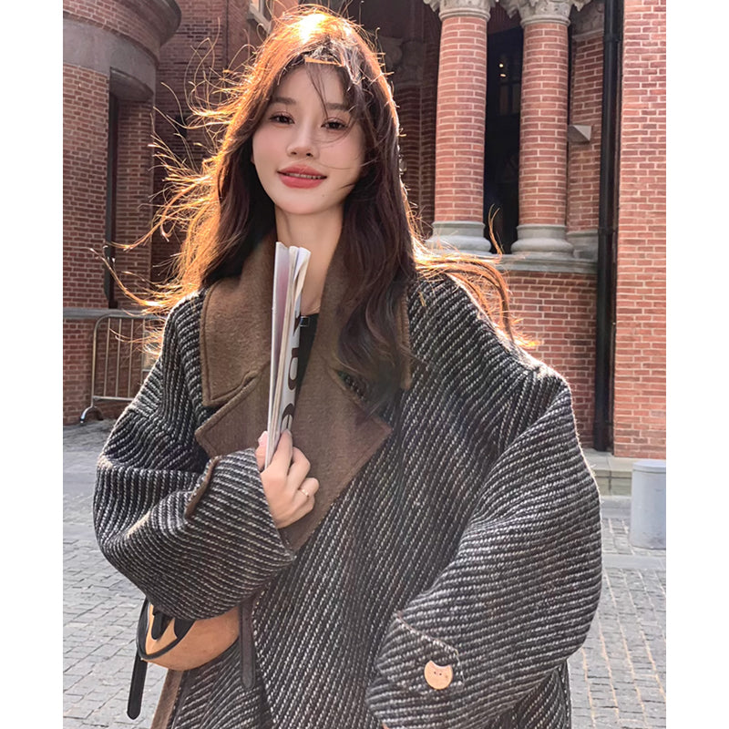 テーラードツートンコート