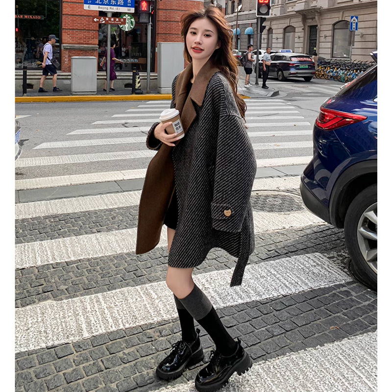 テーラードツートンコート