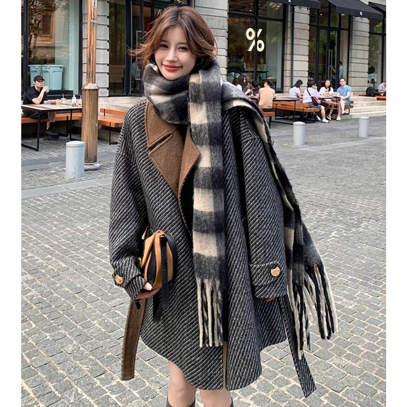 テーラードツートンコート