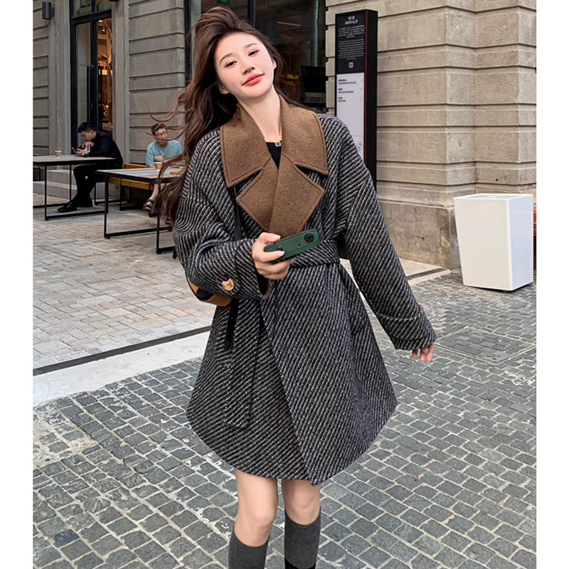 テーラードツートンコート