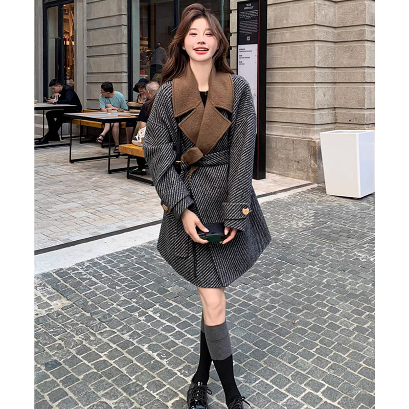 テーラードツートンコート