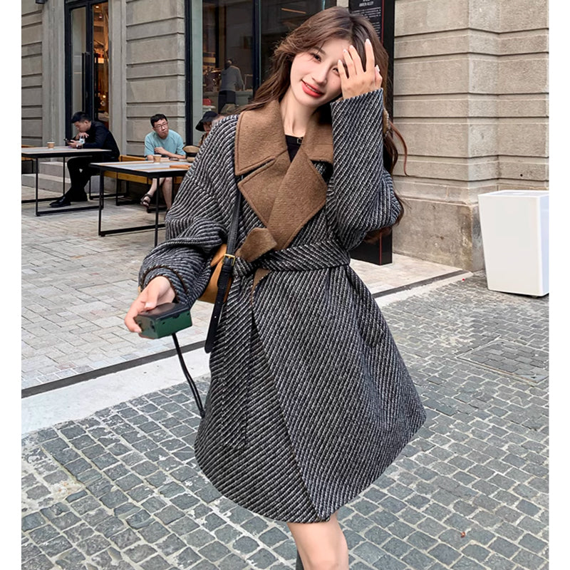 テーラードツートンコート