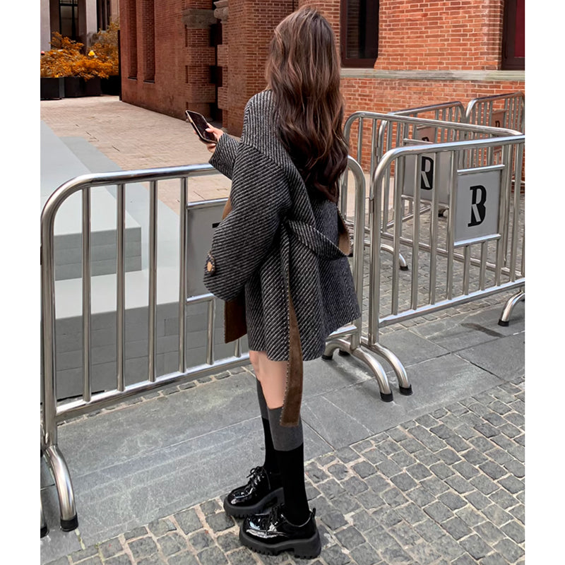 テーラードツートンコート