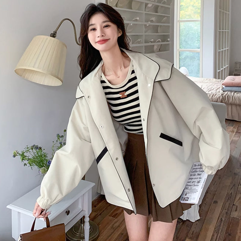 ビックシルエットフーディーウインドブレーカー