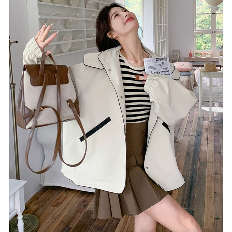 ビックシルエットフーディーウインドブレーカー