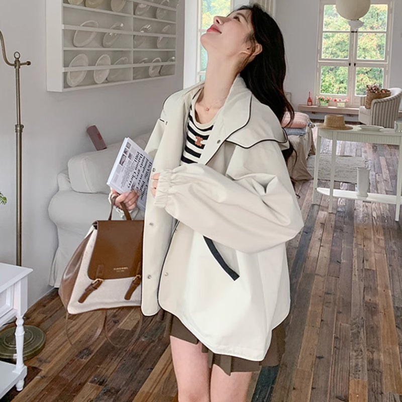 ビックシルエットフーディーウインドブレーカー