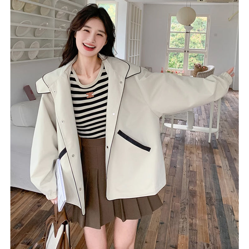 ビックシルエットフーディーウインドブレーカー