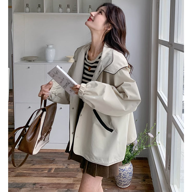 ビックシルエットフーディーウインドブレーカー