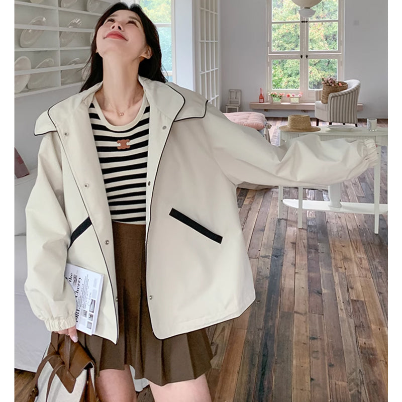 ビックシルエットフーディーウインドブレーカー