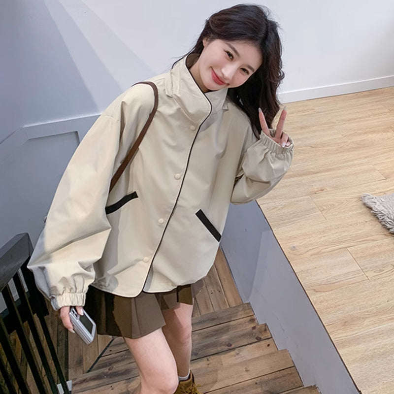 ビックシルエットフーディーウインドブレーカー