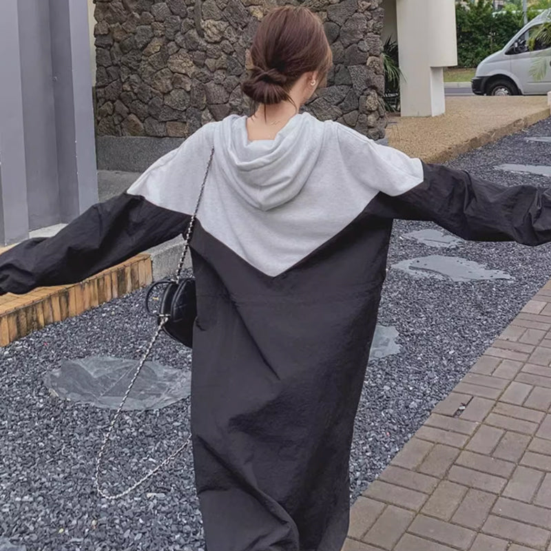 スウェット切り替えワンピース
