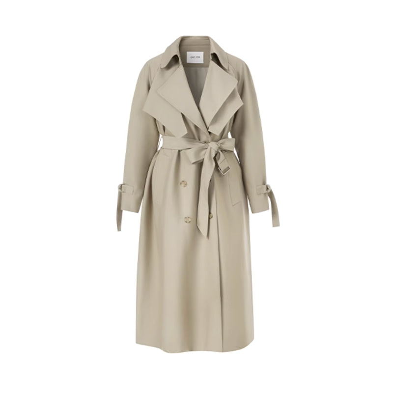 ビックカラーロングトレンチコート