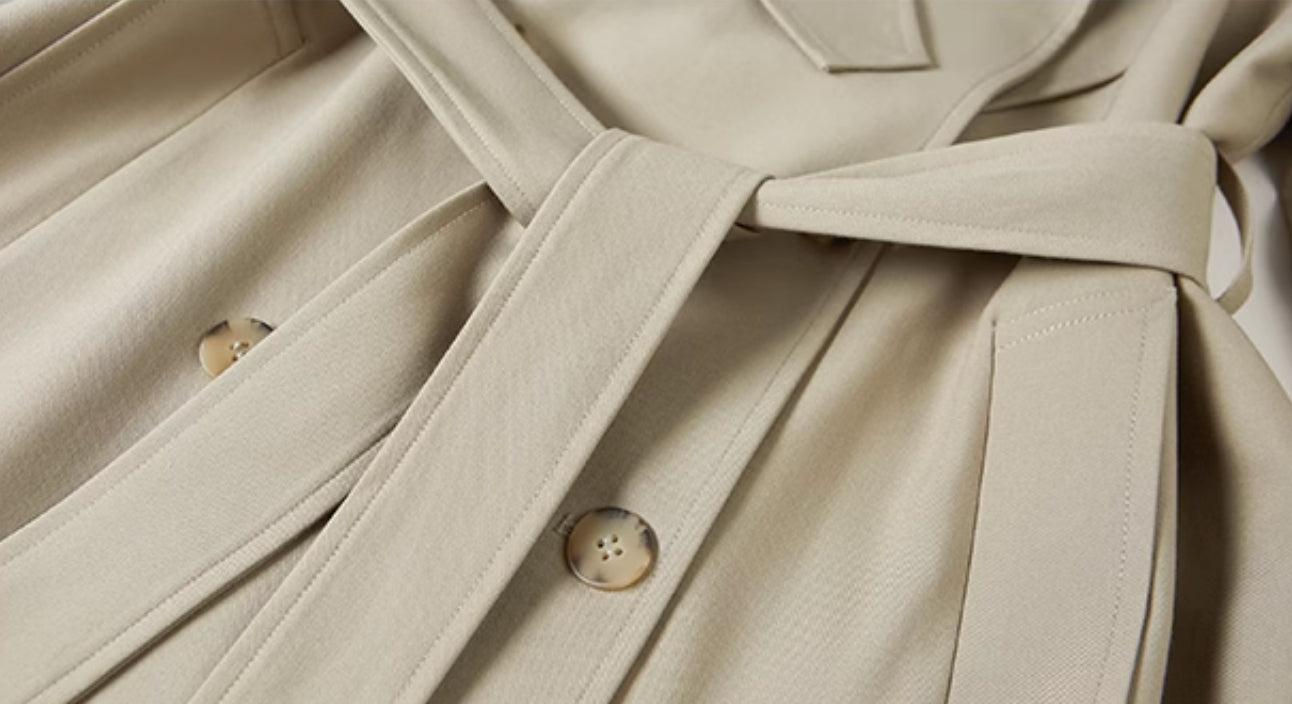 ビックカラーロングトレンチコート