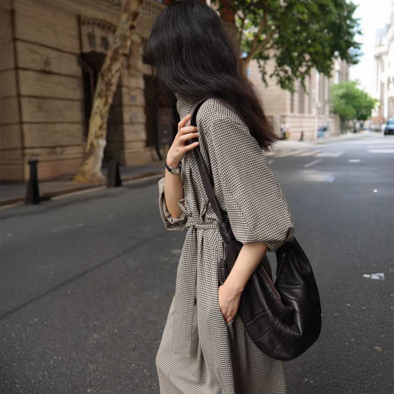 レトロチェックワンピース