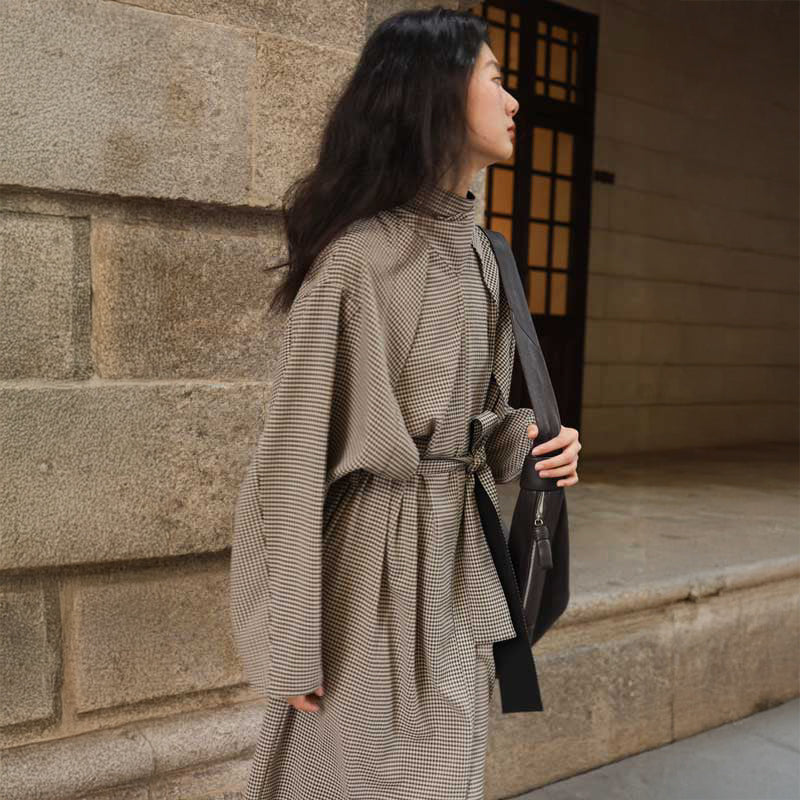 レトロチェックワンピース