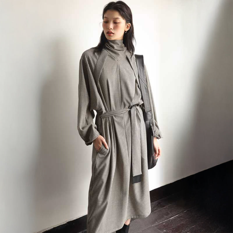 レトロチェックワンピース