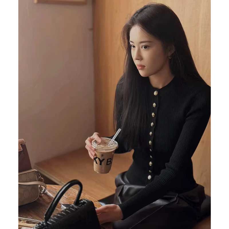 ゴールドボタンカーディガン(2colors)