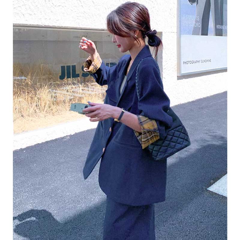 オーバーサイズジャケット×ワイドパンツ