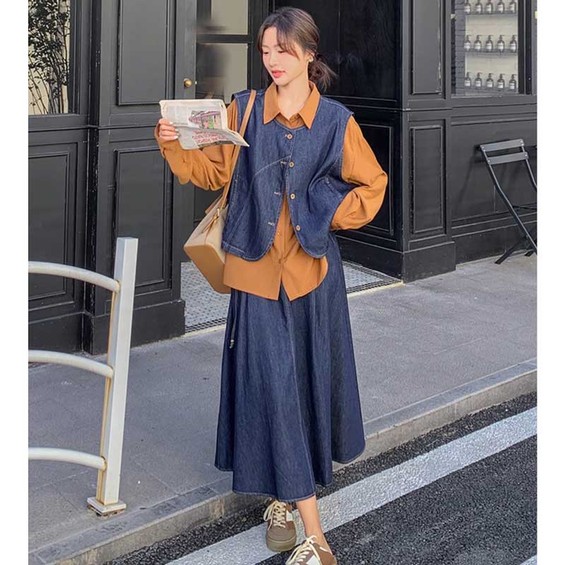 レトロデニムアンサンブル