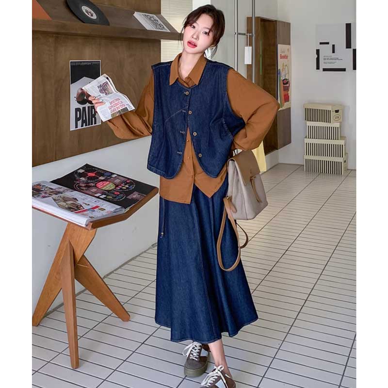 レトロデニムアンサンブル