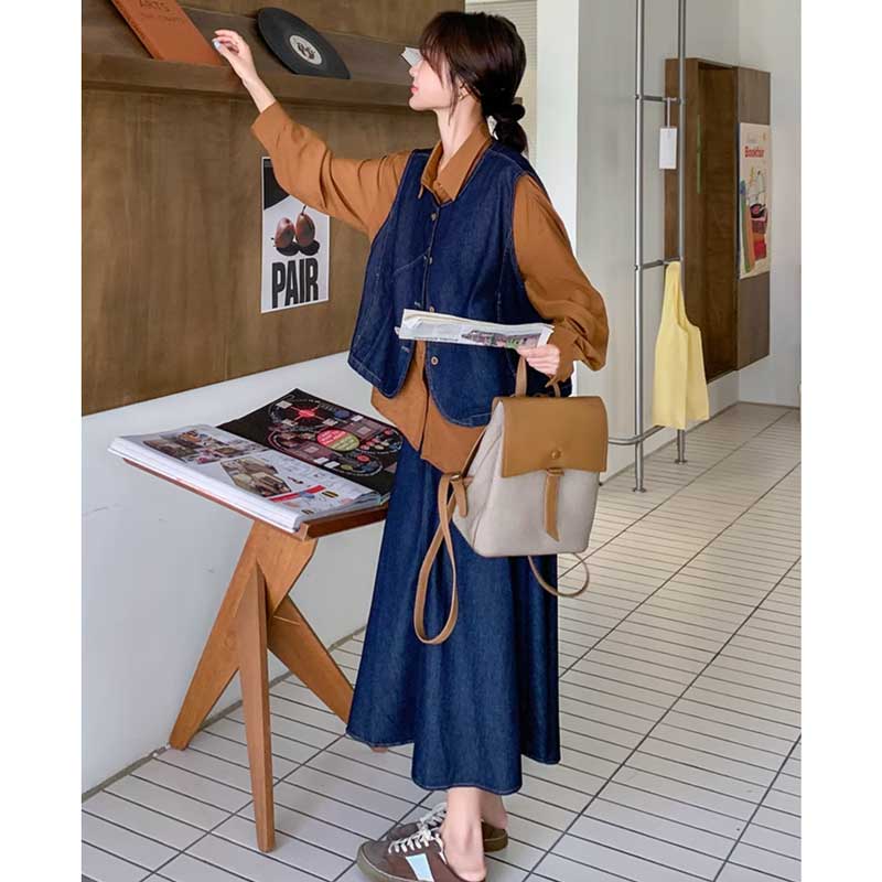 レトロデニムアンサンブル