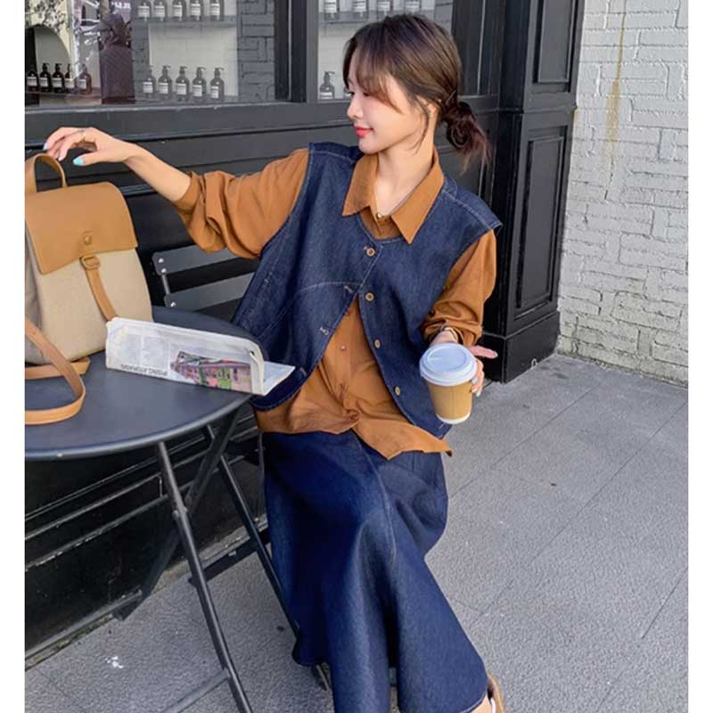 レトロデニムアンサンブル