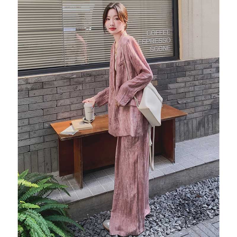 マーブルピンクオーバーサイズセットアップ