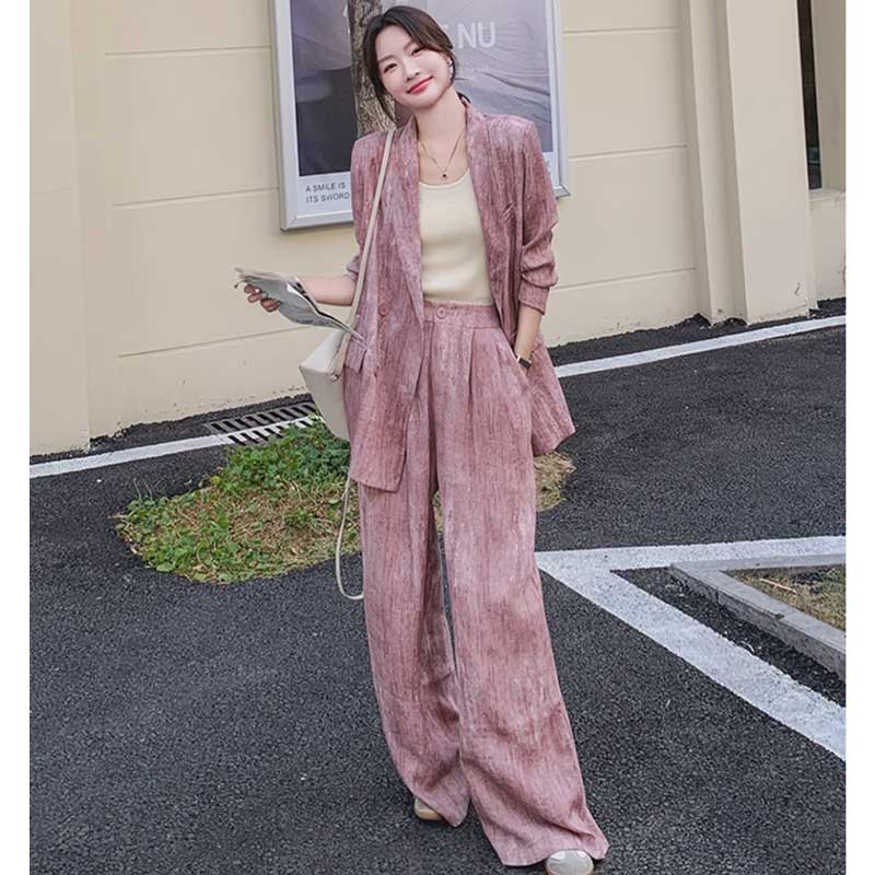 マーブルピンクオーバーサイズセットアップ