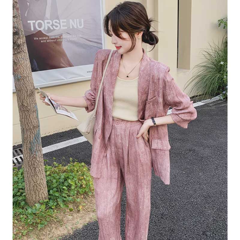 マーブルピンクオーバーサイズセットアップ