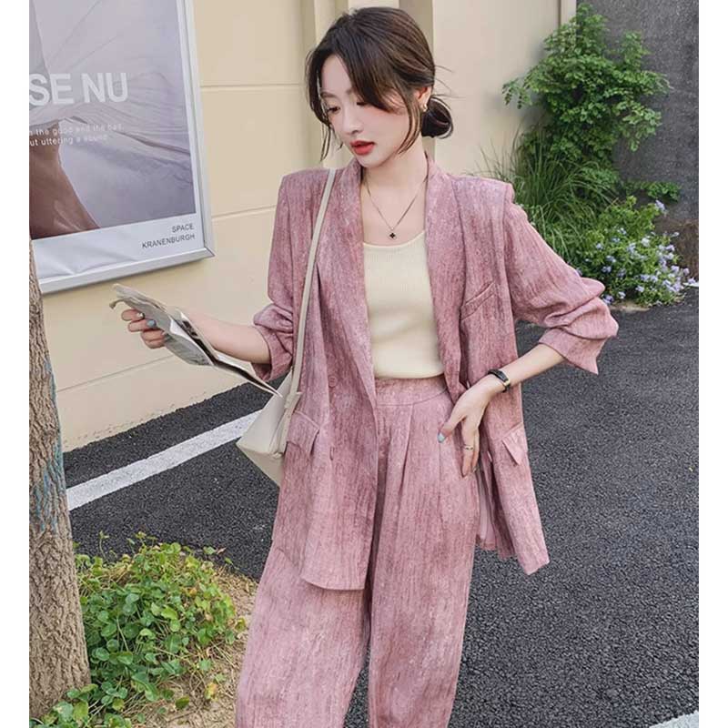 マーブルピンクオーバーサイズセットアップ