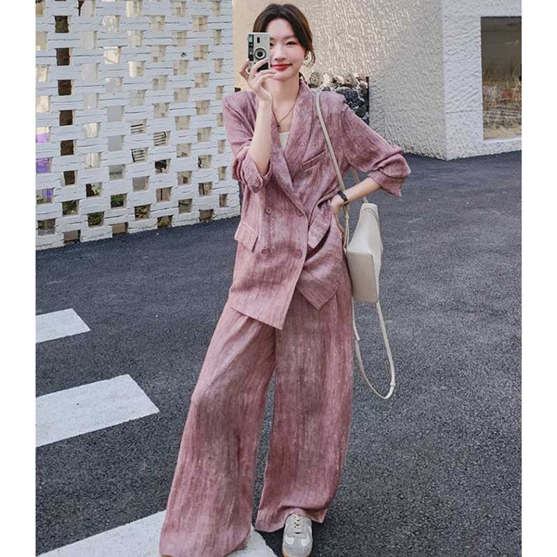 マーブルピンクオーバーサイズセットアップ