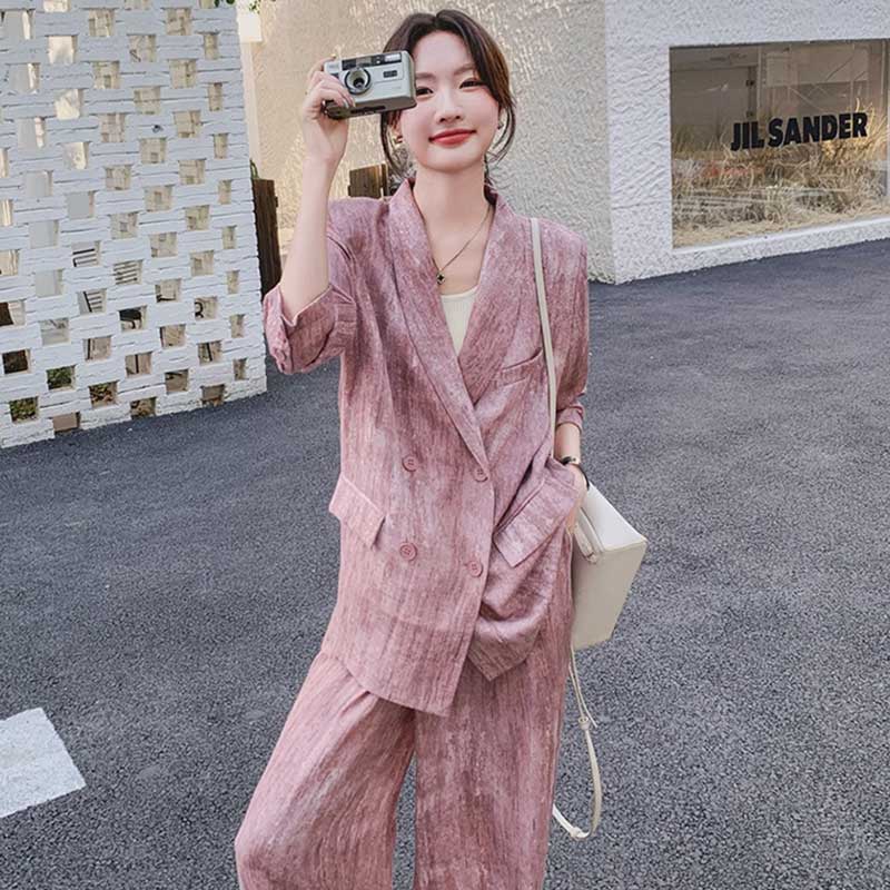 マーブルピンクオーバーサイズセットアップ