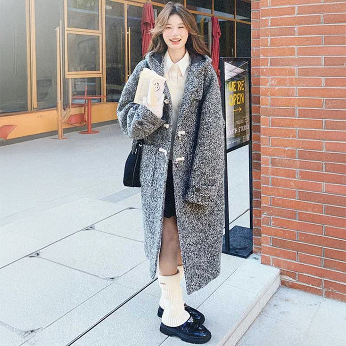 フード付きダッフルコート