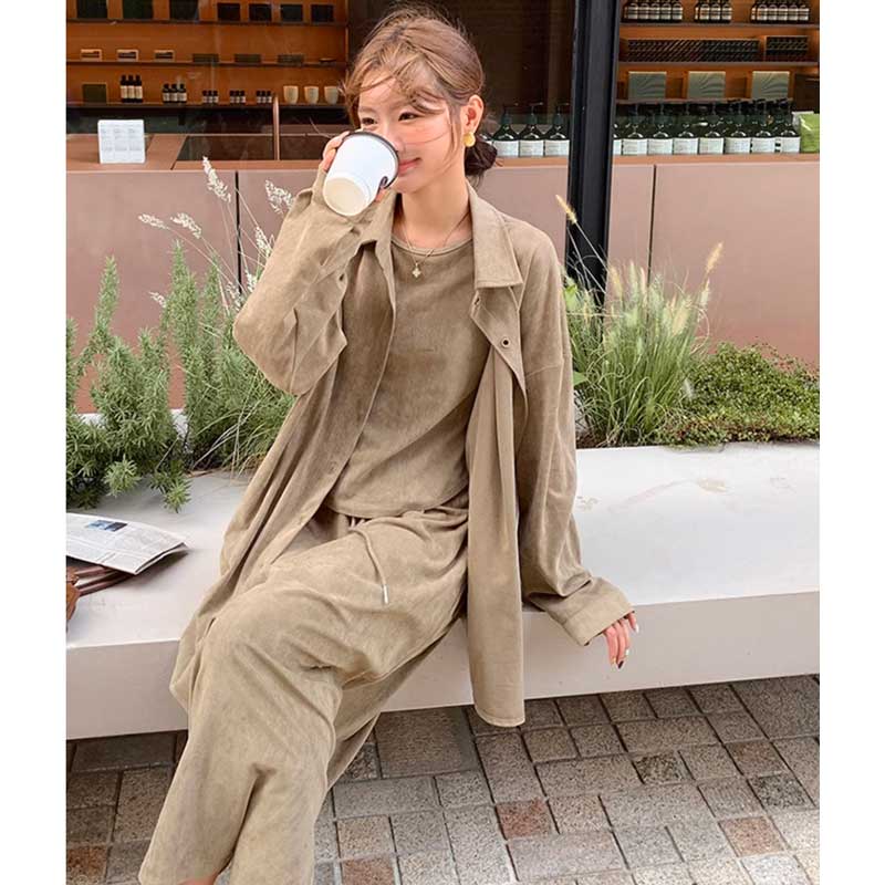 とろみ生地オーバーサイズアンサンブル