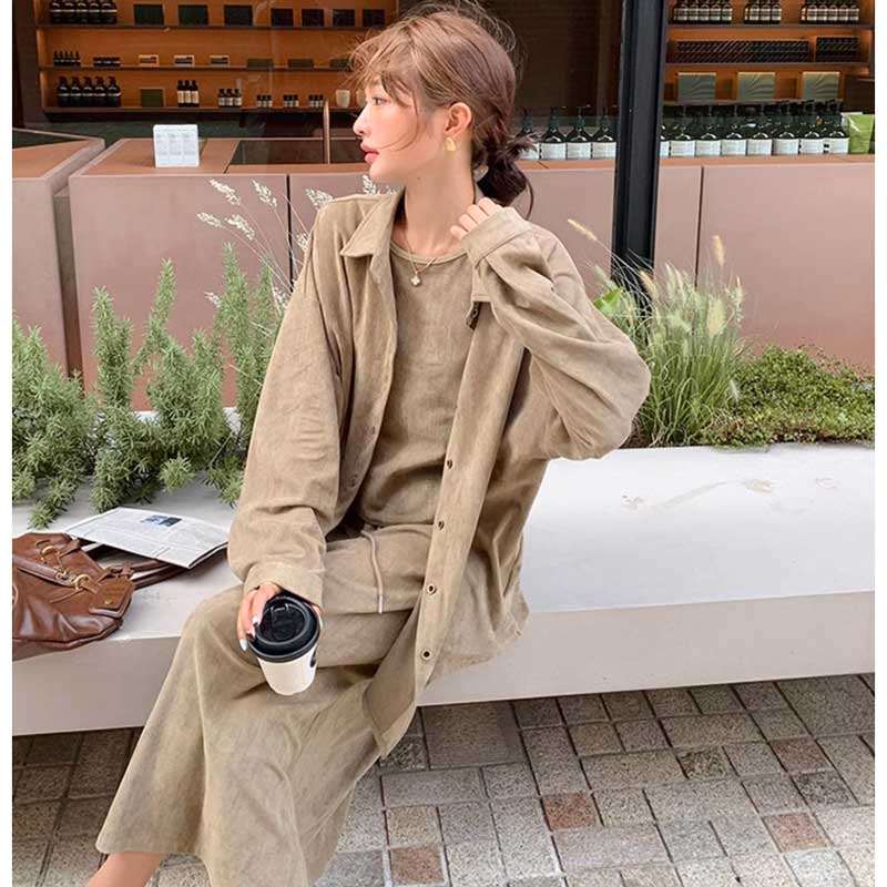 とろみ生地オーバーサイズアンサンブル