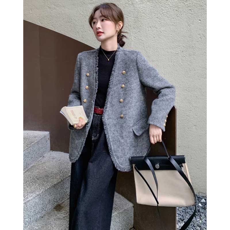 Vネックフリンジジャケット