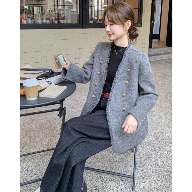 Vネックフリンジジャケット